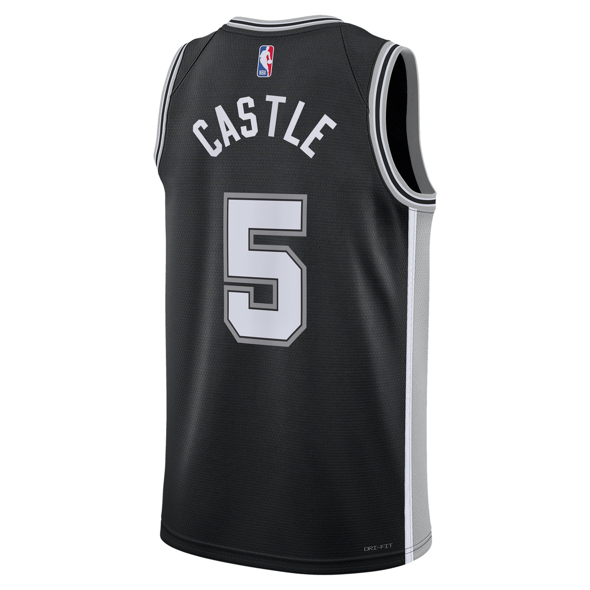 Stephon Castle San Antonio Spurs Swingman Icon Jersey - Black - Unisex