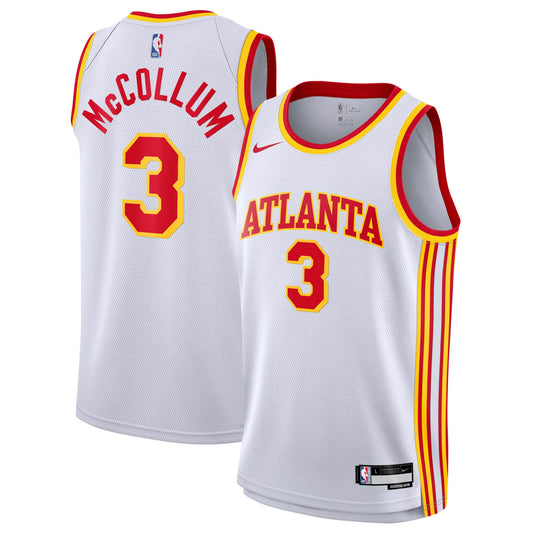 CJ McCollum Atlanta Hawks Association Edition Swingman Jersey - White - Youth