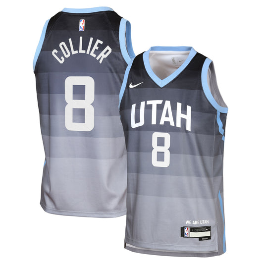 Isaiah Collier Utah Jazz 2025/26 City Edition Swingman Jersey - Gray - Youth