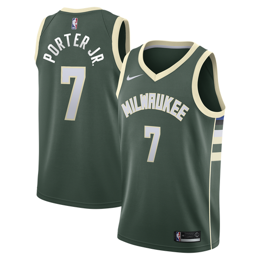 Kevin Porter Jr. Milwaukee Bucks Icon Edition Swingman Jersey - Hunter Green - Youth
