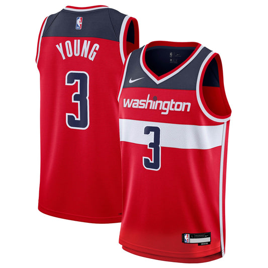 Trae Young Washington Wizards Icon Edition Swingman Jersey - Red - Youth