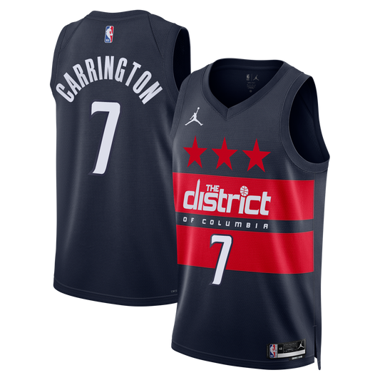 Bub Carrington Washington Wizards Statement Edition Swingman Jersey - Navy - Mens