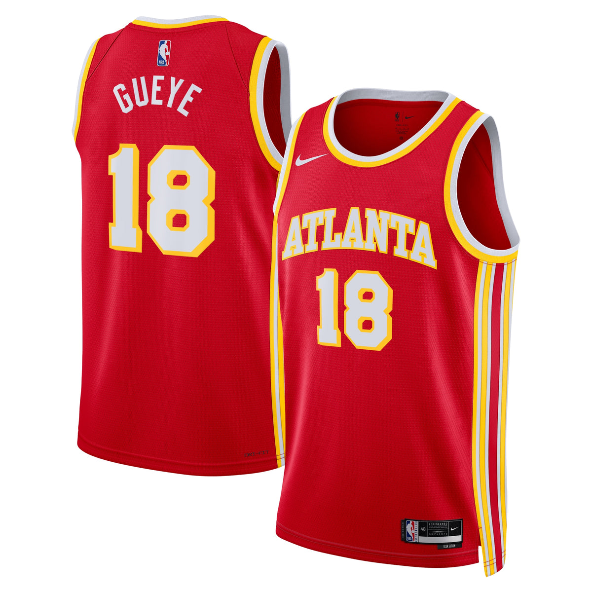 Mouhamed Gueye Atlanta Hawks Icon Edition Swingman Jersey - Red - Unisex