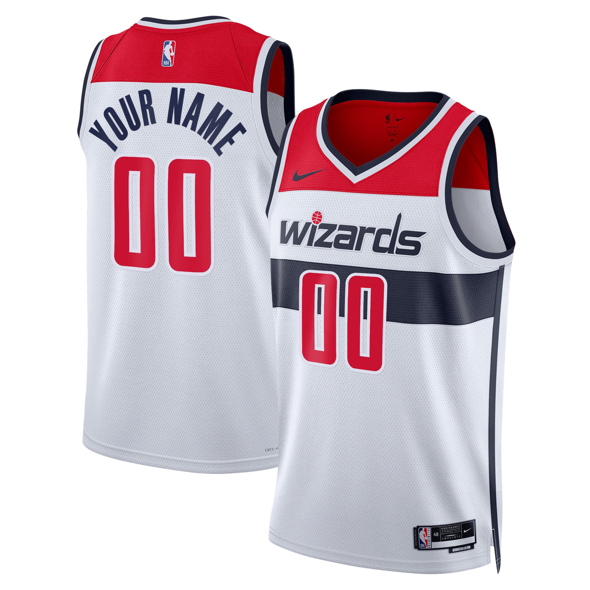 Washington Wizards Nike Association Swingman Jersey - Custom - Unisex