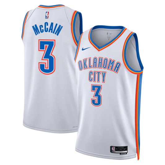 Jared McCain Oklahoma City Thunder Association Edition Swingman Jersey - White - Unisex