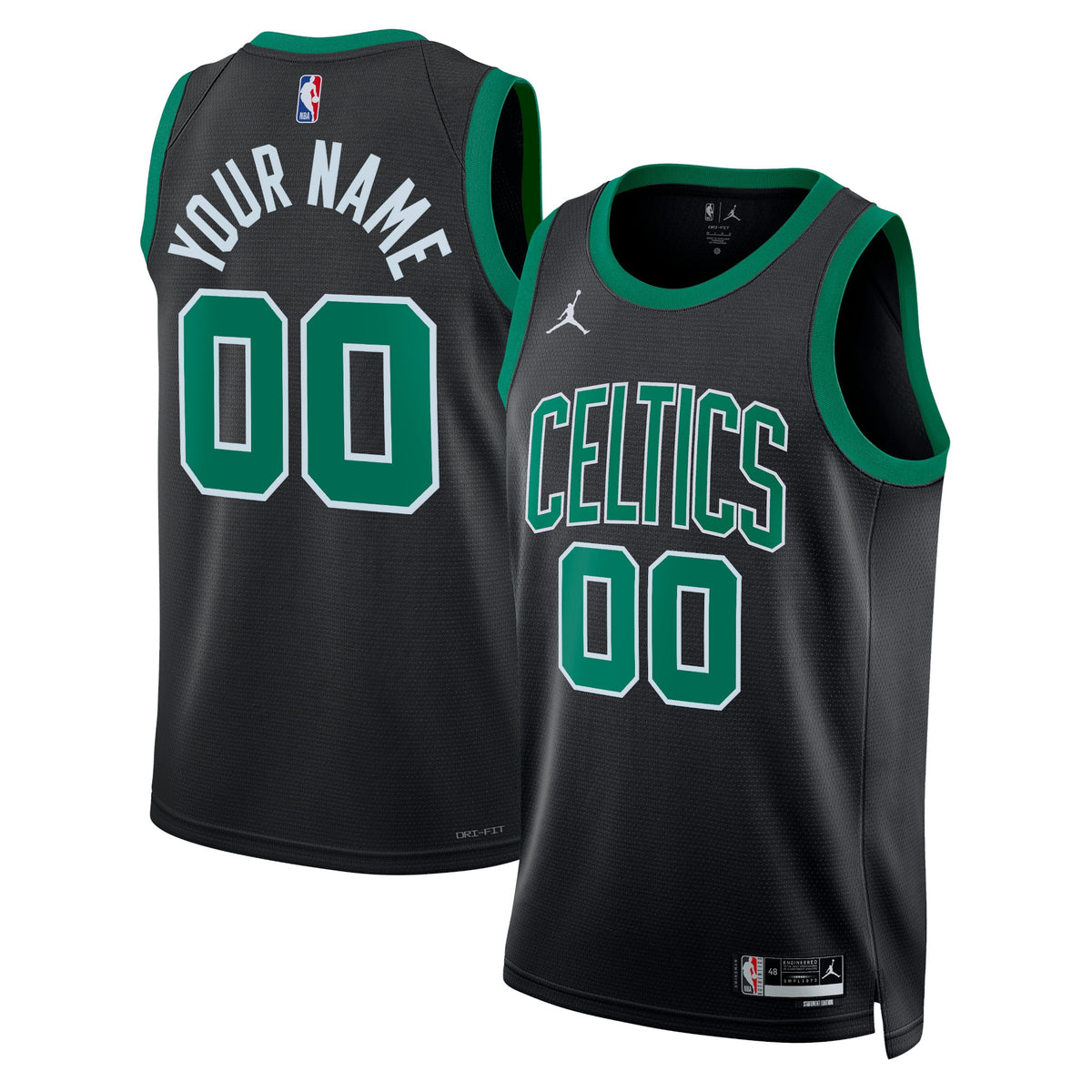 Boston Celtics Jordan Brand Statement Edition Swingman Jersey - Black - Custom - Unisex