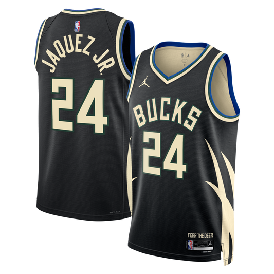 Jaime Jaquez Jr. Milwaukee Bucks Statement Edition Swingman Jersey - Hunter Green - Unisex