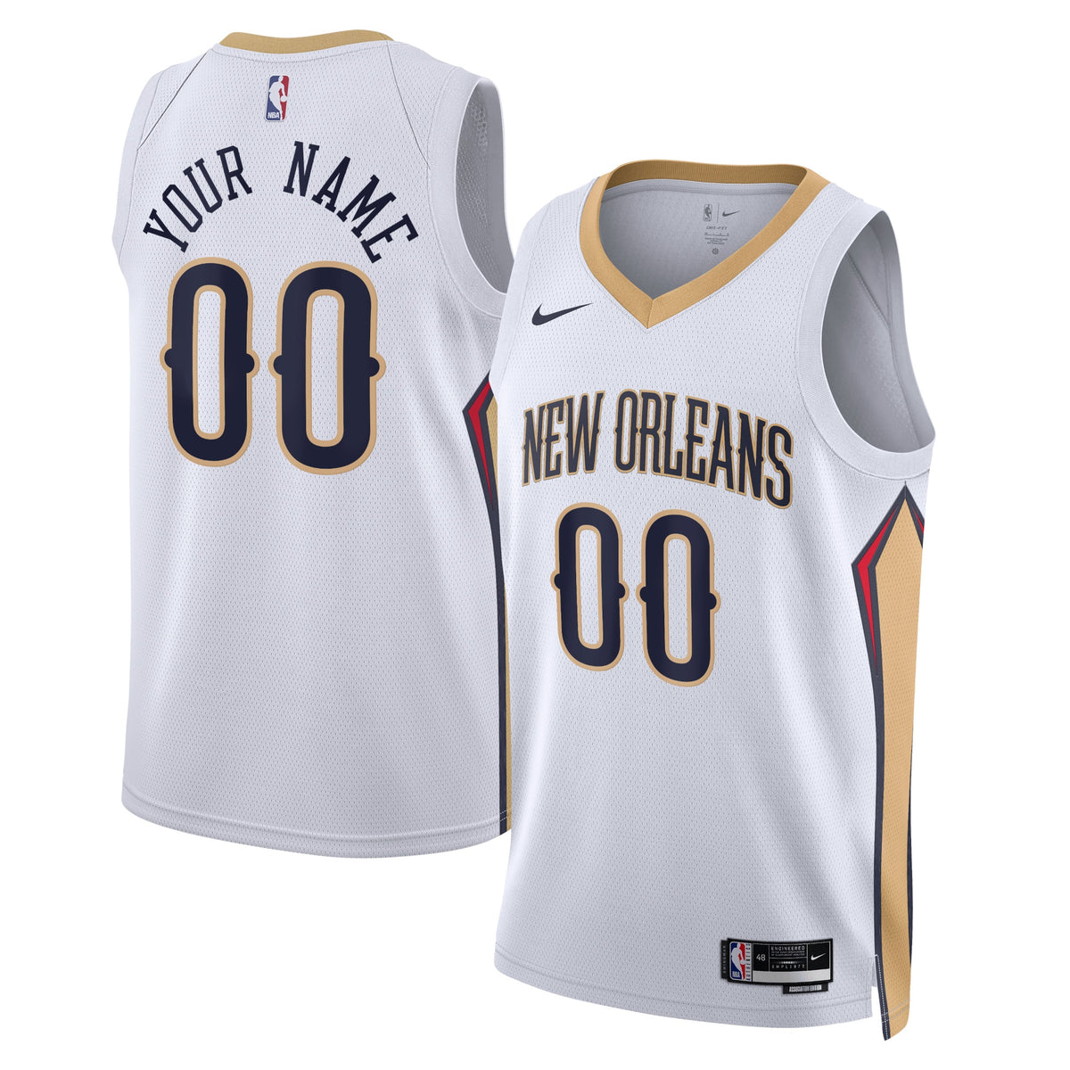 New Orleans Pelicans Nike Association Swingman Jersey - Custom - Unisex