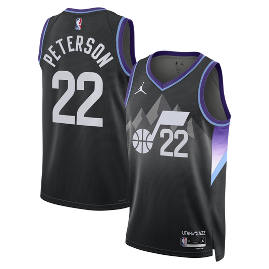 Darryn Peterson Utah Jazz Statement Edition Swingman Jersey - Black - Mens