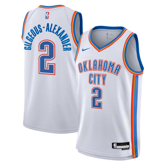 Shai Gilgeous-Alexander Oklahoma City Thunder Association Edition Swingman Jersey - White - Youth