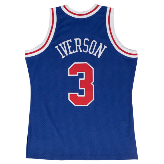 Allen Iverson Philadelphia 76ers 1997 Hardwood Classics Swingman Alternate Jersey - Blue - Mens