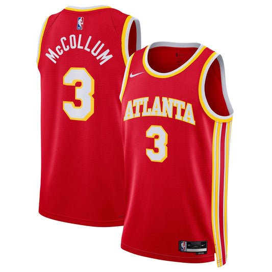 CJ McCollum Atlanta Hawks Icon Edition Swingman Jersey - Red - Unisex