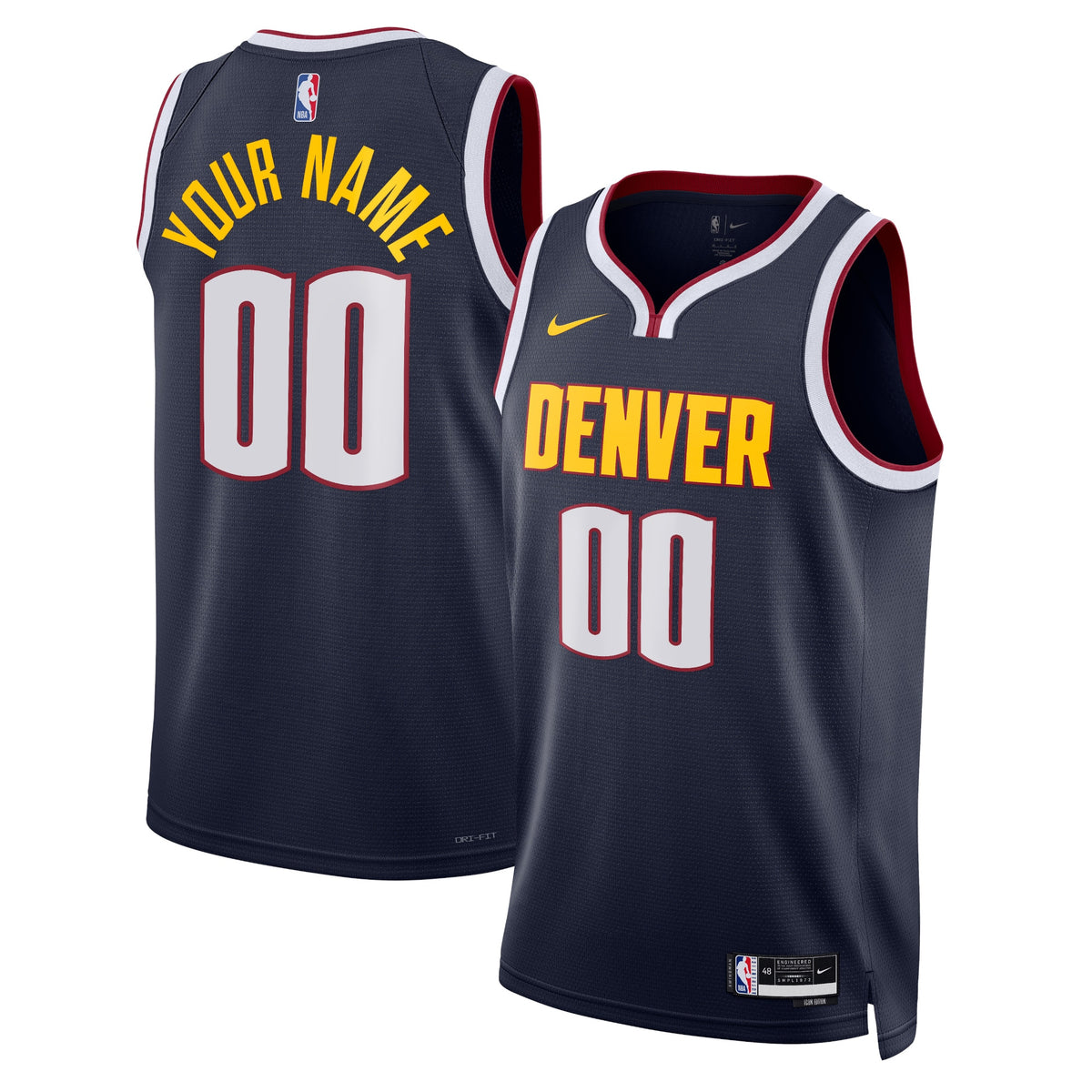 Denver Nuggets Nike Icon Swingman Jersey - Custom - Unisex